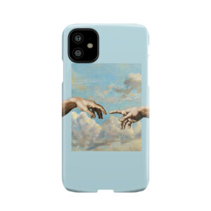 Hands Michelangelo Art Aesthetic Blue Painting Phone Case