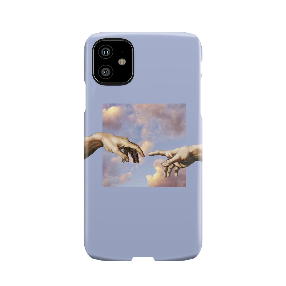 Hands Michelangelo Art Aesthetic Purple Painting Phone Case