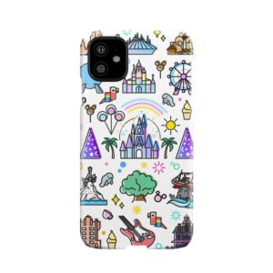 Happiest Place On Earth Collection. It'S A Small World, Haunted Mansion, Princess Castle, Manatee, Ferris Wheel Theme Park. Phone Case