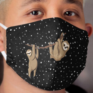 Happy Boho Sloth Cloth Face Mask