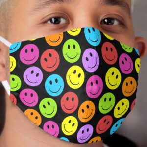Happy Colorful Faces Cloth Face Mask
