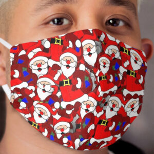 Happy Santa Claus Pattern Cloth Face Mask