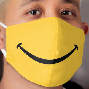 Happy Smile - Keep Smiling - Yellow Smiley Cloth Face Mask