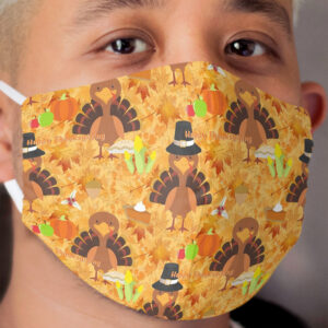 happy thanksgiving turkey Cloth Face Mask