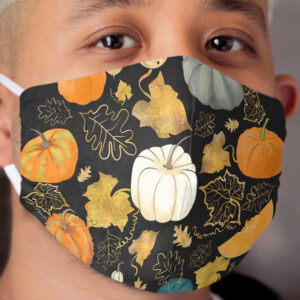 Harvest of the Golden Season - Halloween Pumpkins Cloth Face Mask