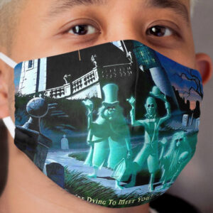 HAUNTED MANSION : Vintage Ghosts Advertising Print Cloth Face Mask