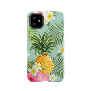 Hawaiian Pineapple And Tropical Flowers Tough Phone Case