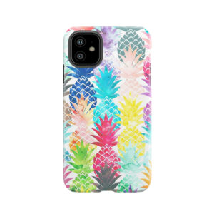 Hawaiian Pineapple Pattern Tropical Watercolor Tough Phone Case