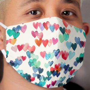 Heart Connections - Watercolor Painting Cloth Face Mask