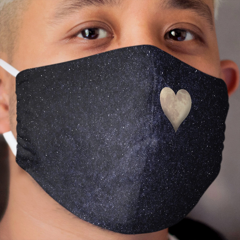 Heart Moon Cloth Face Mask