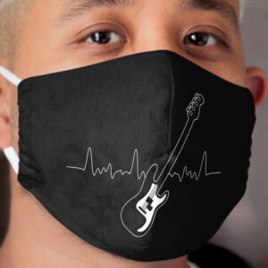 Heartbeat bass guitar Cloth Face Mask
