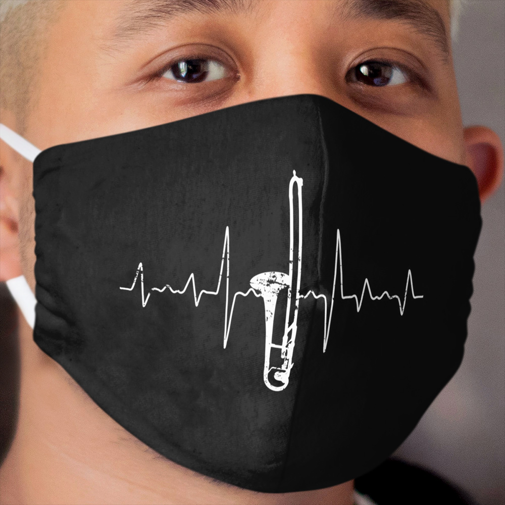 Heartbeat trombone Cloth Face Mask
