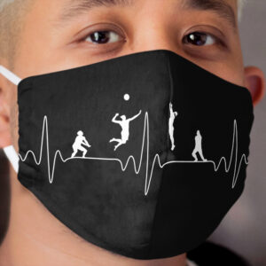 Heartbeat volleyball Cloth Face Mask