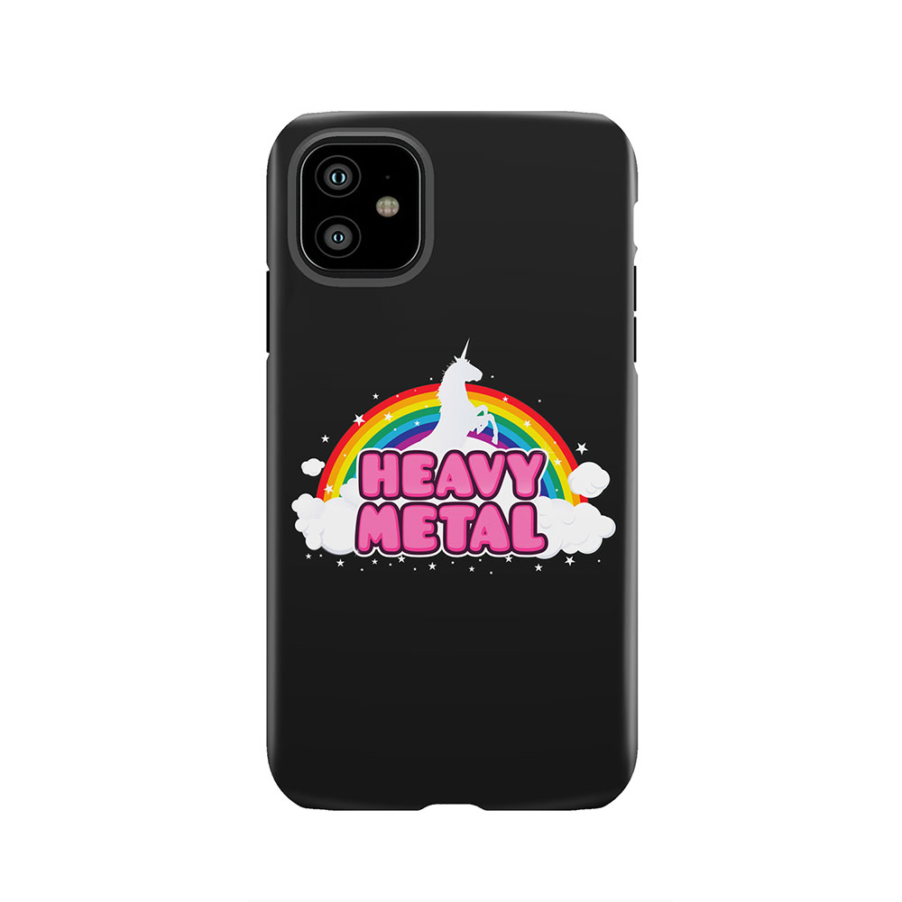 HEAVY METAL! (Funny Unicorn / Rainbow Mosh Parody Design) Tough Phone Case