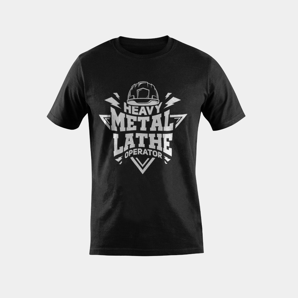 Heavy Metal Lath Operator Funny CNC Machinist Gift T-Shirt