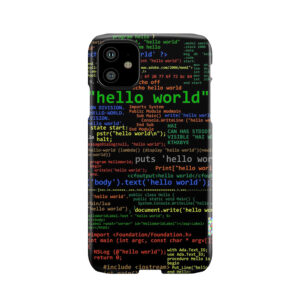 Hello World - Many Programming Languages (Dark) Phone Case