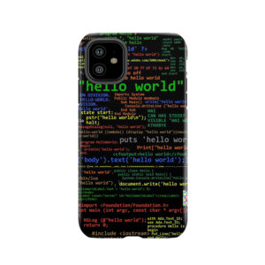Hello World - Many Programming Languages (Dark) Tough Phone Case