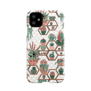 Hexagon Geometric Pattern, 2020, Cacti Garden, Cacti And Succulent Garden Phone Case