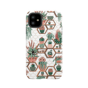 Hexagon Geometric Pattern, 2020, Cacti Garden, Cacti And Succulent Garden Tough Phone Case
