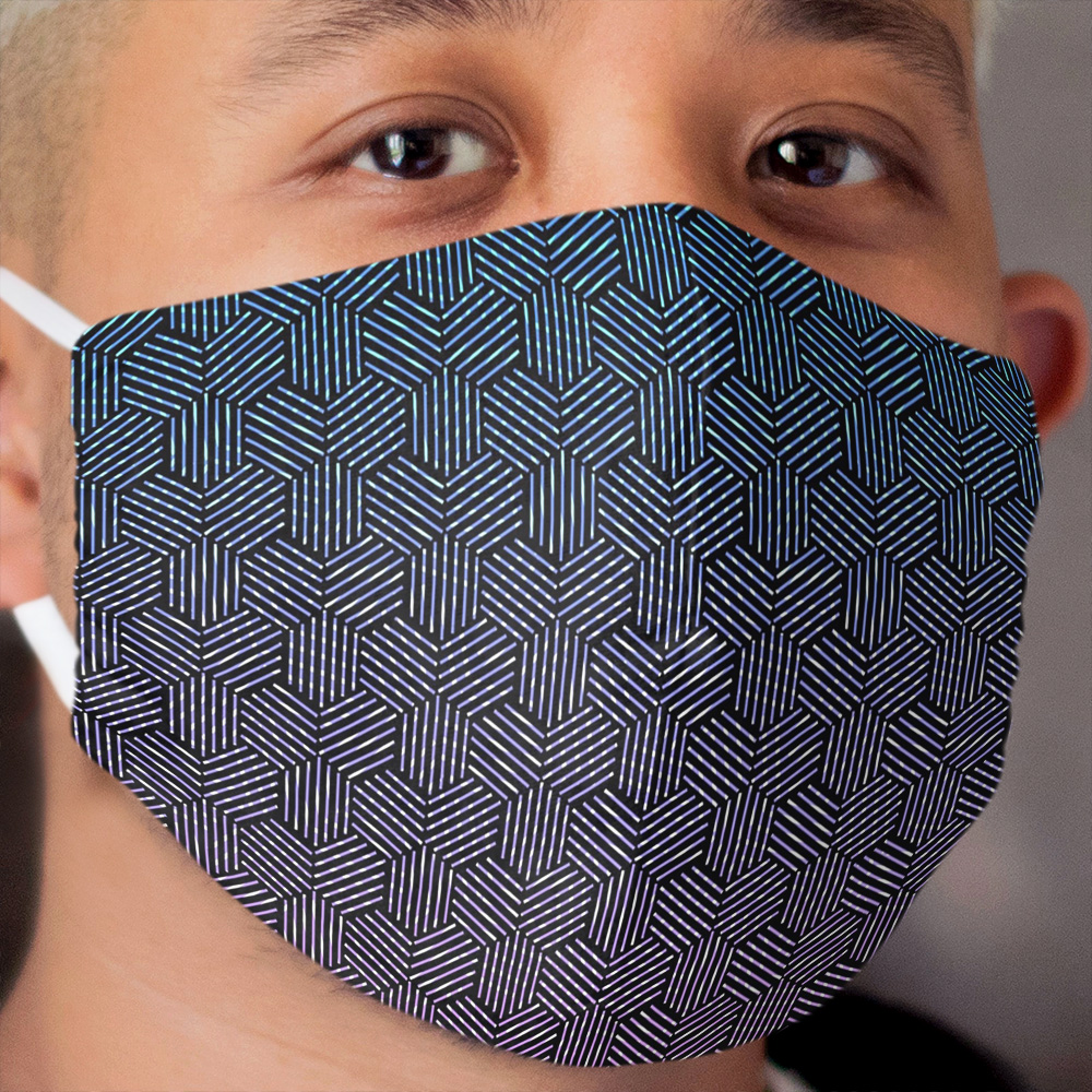 Hexagon Rotation Pattern Cloth Face Mask - Chief T-shirt