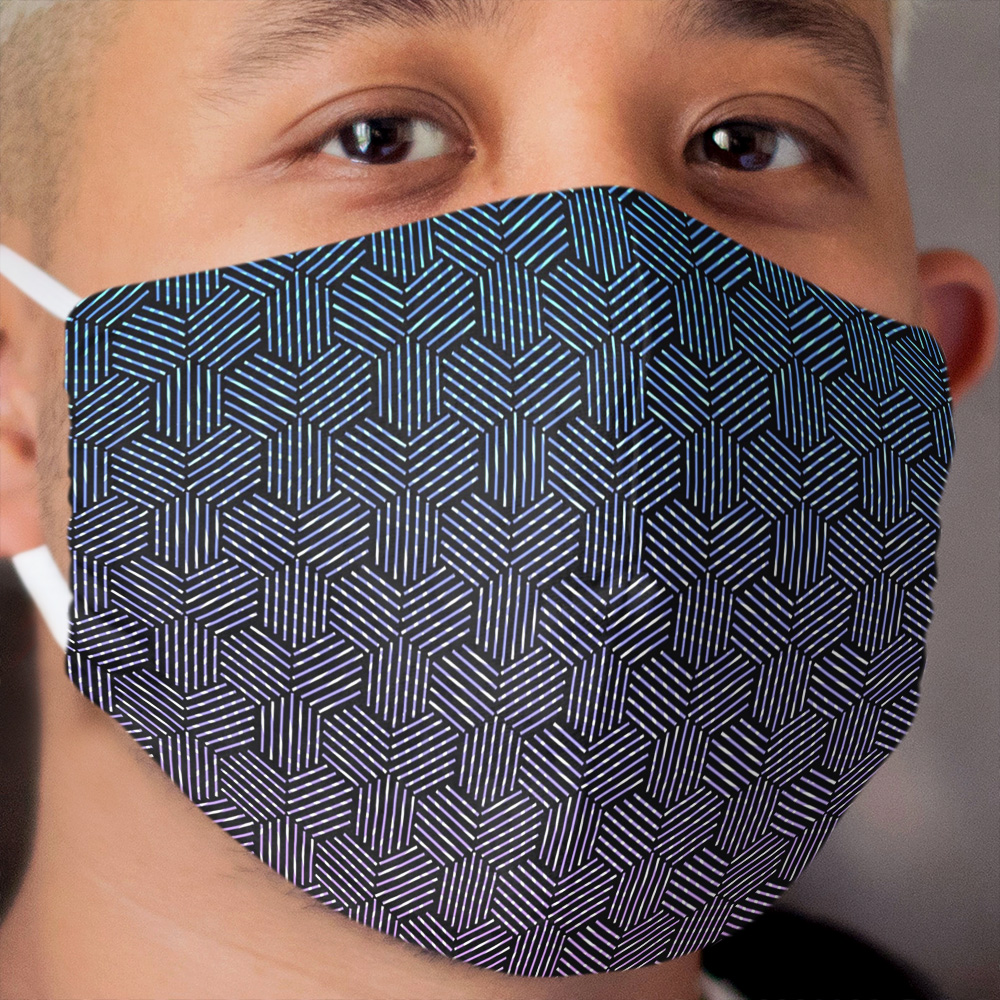 Hexagon Rotation Pattern Cloth Face Mask
