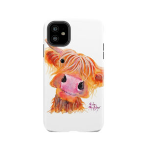 Highland Cow 'Nessie' From Original Painting By Shirley Macarthur Tough Phone Case