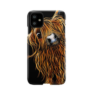 Highland Cow Print Scottish ' Coooweee ' By Shirley Macarthur Phone Case