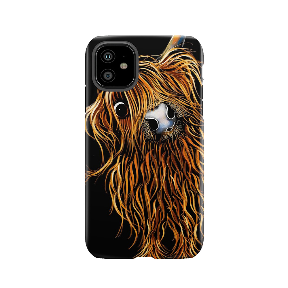 Highland Cow Print Scottish ' Coooweee ' By Shirley Macarthur Tough Phone Case