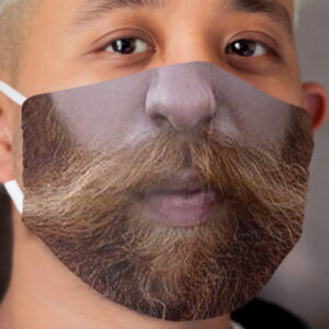 Hipster Red Beard Photo Realistic Men&amp;#39;s Cloth Face Mask