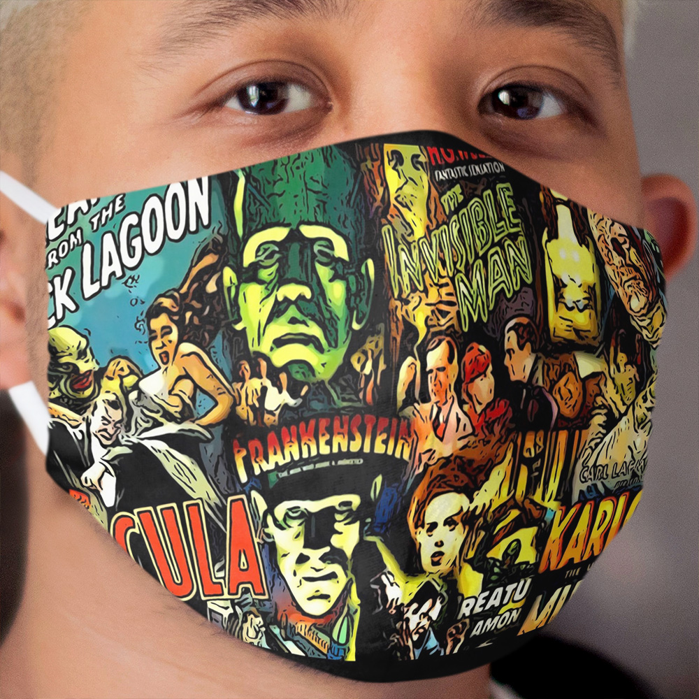 Horror cult universal monsters movies face Cloth Face Mask
