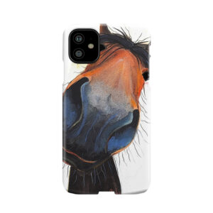 Horse Print 'Happy Dave' By Shirley Macarthur Phone Case