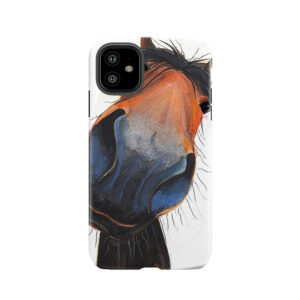 Horse Print 'Happy Dave' By Shirley Macarthur Tough Phone Case
