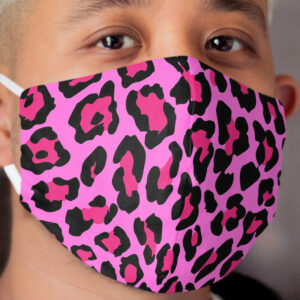 Hot Pink Leopard Print Cloth Face Mask