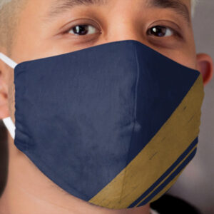 House Colors Blue and Bronze Cloth Face Mask