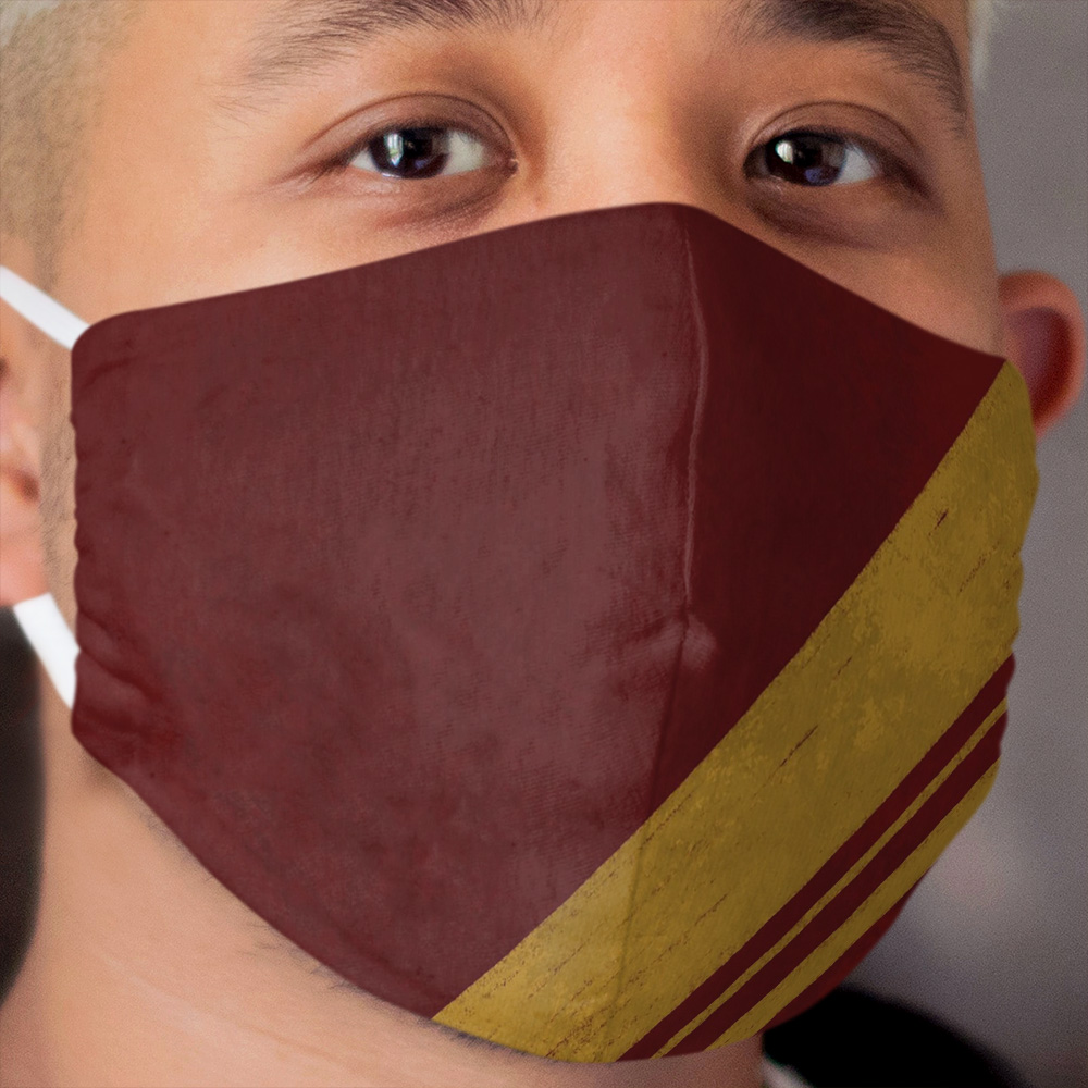 House Colors Maroon and Gold Cloth Face Mask