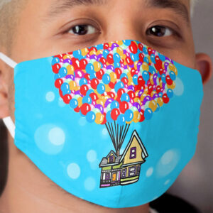 House of Balloons flying up up and away into the sky Cloth Face Mask
