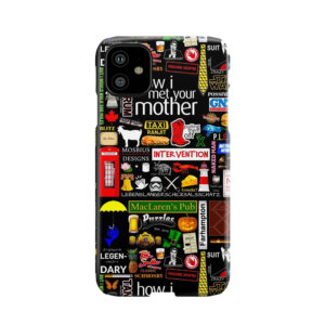 How I Met Your Mother Collage Poster Iconographic - Infographic Phone Case