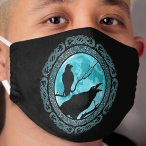 Hugin Munin Odins Ravens Cloth Face Mask