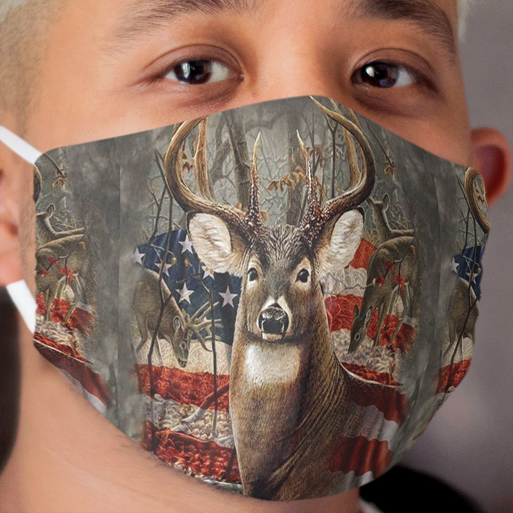 Hunting Deer Buck Graphics Art Cloth Face Mask