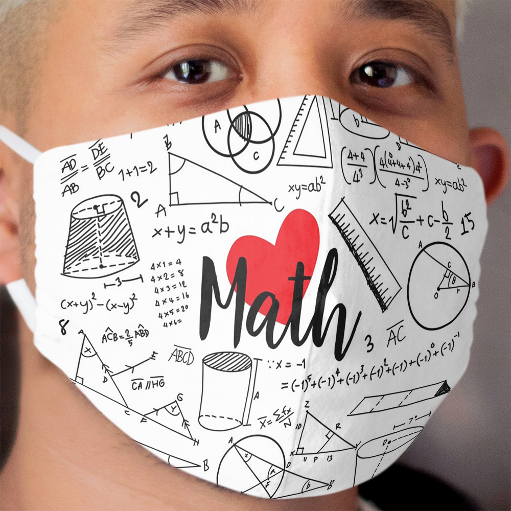 I love math Cloth Face Mask 2