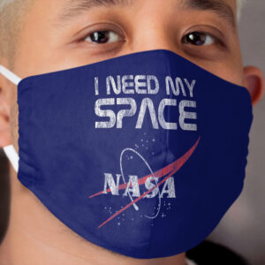 I Need My Space NASA Distressed Vintage Retro Cloth Face Mask