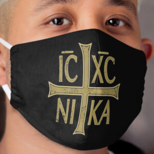 IC XC NI KA Christogram Cross Orthodox Christian Vintage Graphic Cloth Face Mask