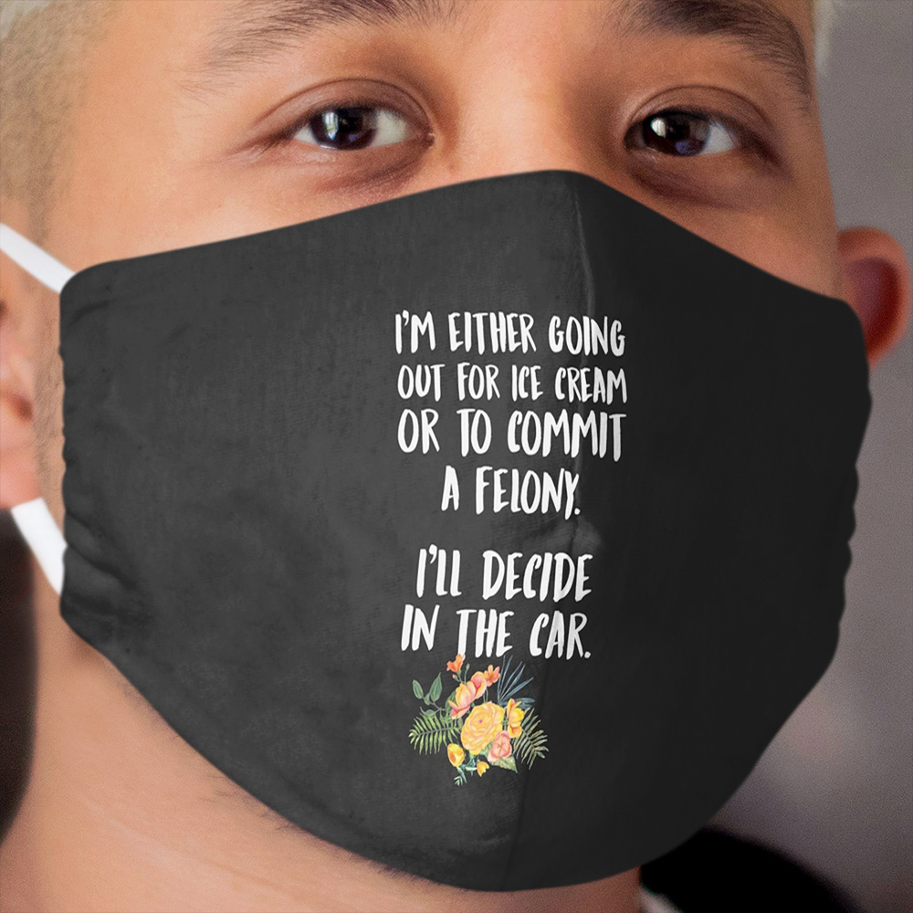 Ice Cream Or A Felony Cloth Face Mask