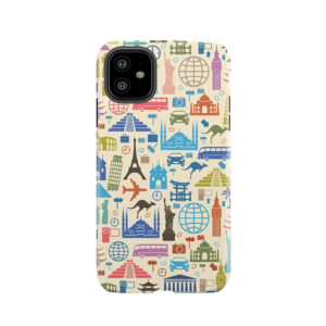 Icons Of Travel Tough Phone Case