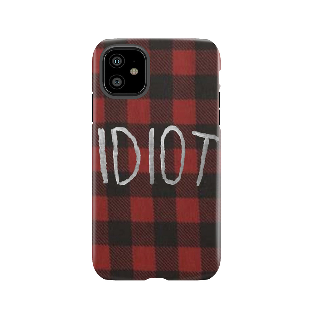 Idiot (Red Flannel) Tough Phone Case
