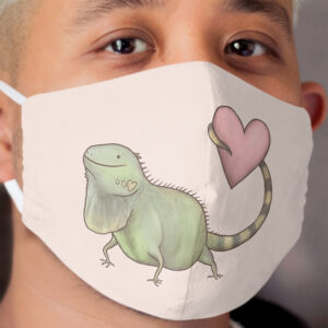 Iguana Love You Cloth Face Mask