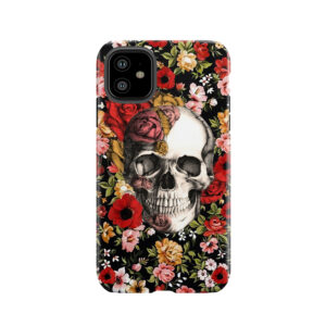 In Bloom Floral Skull Tough Phone Case