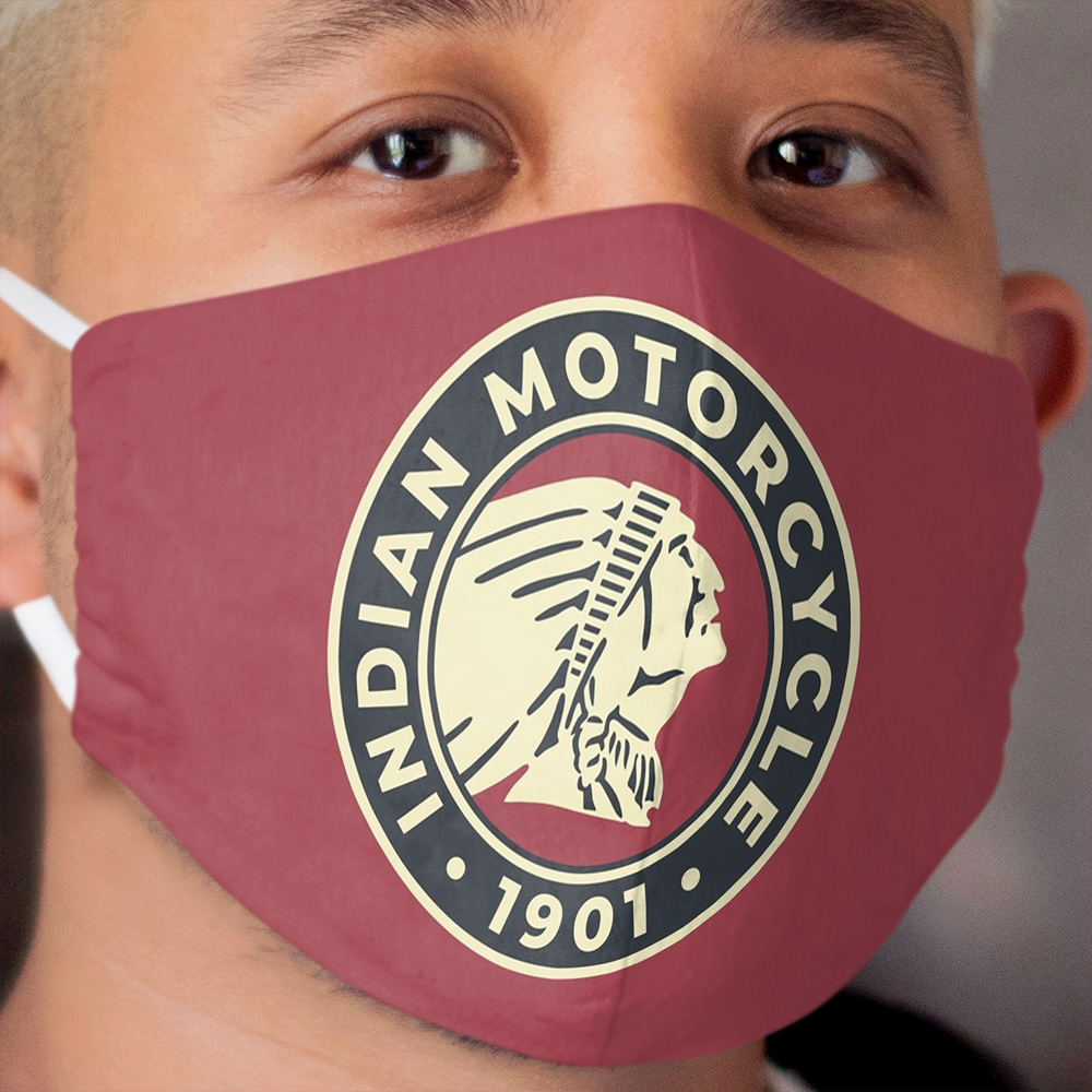 Indian Motorcycle 1901 - Round Custom Logo Cloth Face Mask