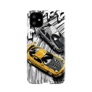 Initial D Style Artwork, Rx7 Vs Ae86 Phone Case