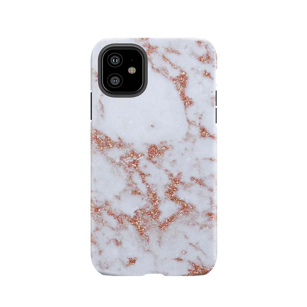 Intense Rose Gold Marble Tough Phone Case